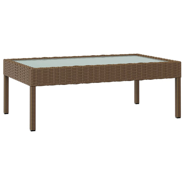 vidaXL 8-piece Garden Lounge Set with Cushions Poly Rattan Brown