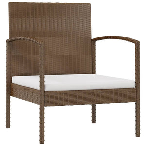 vidaXL 16-Piece Garden Lounge Set with Cushions Poly Rattan Brown