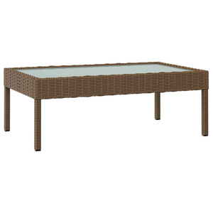 vidaXL 16-Piece Garden Lounge Set with Cushions Poly Rattan Brown