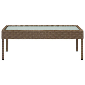 vidaXL 16-Piece Garden Lounge Set with Cushions Poly Rattan Brown
