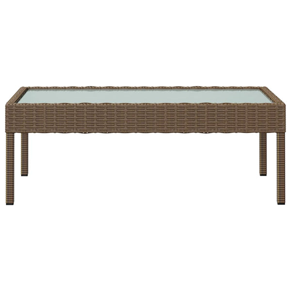 vidaXL 16-Piece Garden Lounge Set with Cushions Poly Rattan Brown