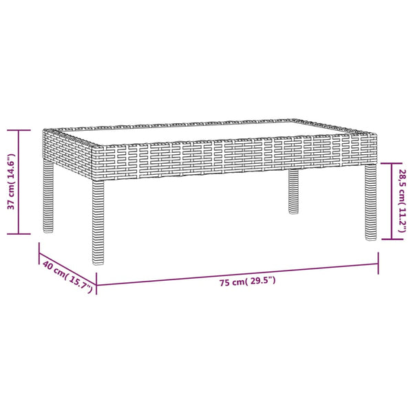 vidaXL 8-piece Garden Lounge Set with Cushions Poly Rattan Grey