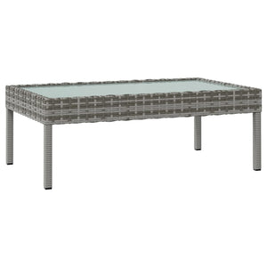 vidaXL 8-piece Garden Lounge Set with Cushions Poly Rattan Grey