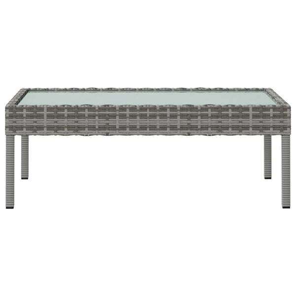 vidaXL 8-piece Garden Lounge Set with Cushions Poly Rattan Grey