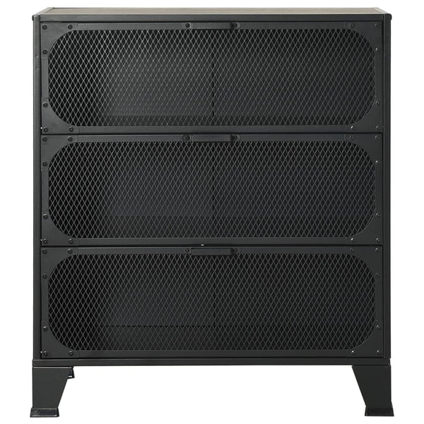 vidaXL Storage Cabinets 2 pcs. Gray 72x36x82 cm Metal and MDF