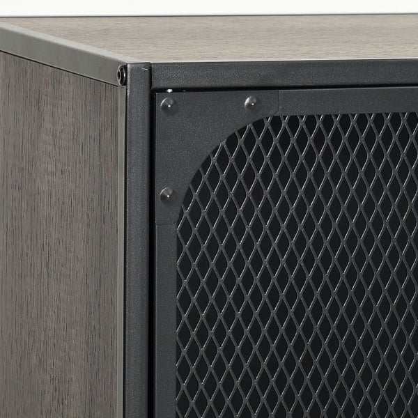 vidaXL Storage Cabinets 2 pcs. Gray 72x36x82 cm Metal and MDF