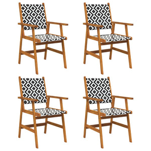 vidaXL Garden Chairs 4 pcs. Solid Acacia Wood