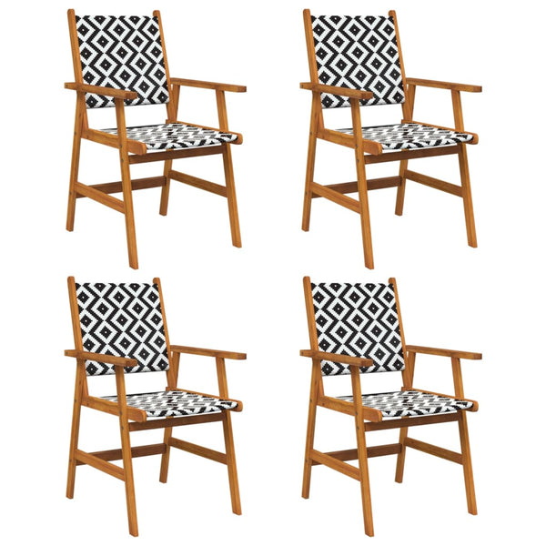 vidaXL Garden Chairs 4 pcs. Solid Acacia Wood