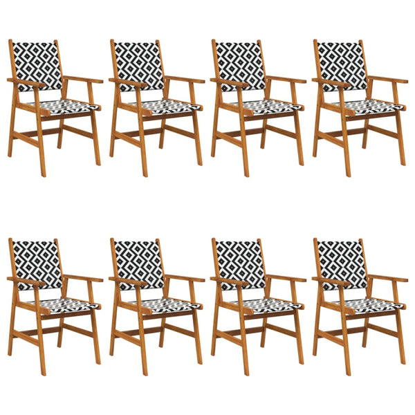 vidaXL Garden Chairs 8 pcs. Solid Acacia Wood
