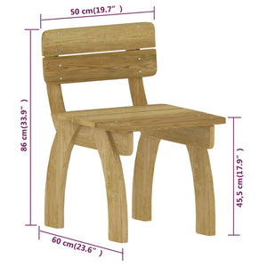 vidaXL 5-piece Impregnated Pine Wood Garden Dining Set