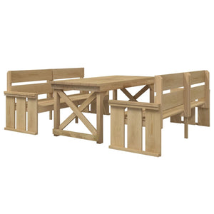 vidaXL 3-Piece Garden Dining Set Impregnated Solid Pinewood