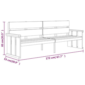 vidaXL 3-Piece Garden Dining Set Impregnated Solid Pinewood