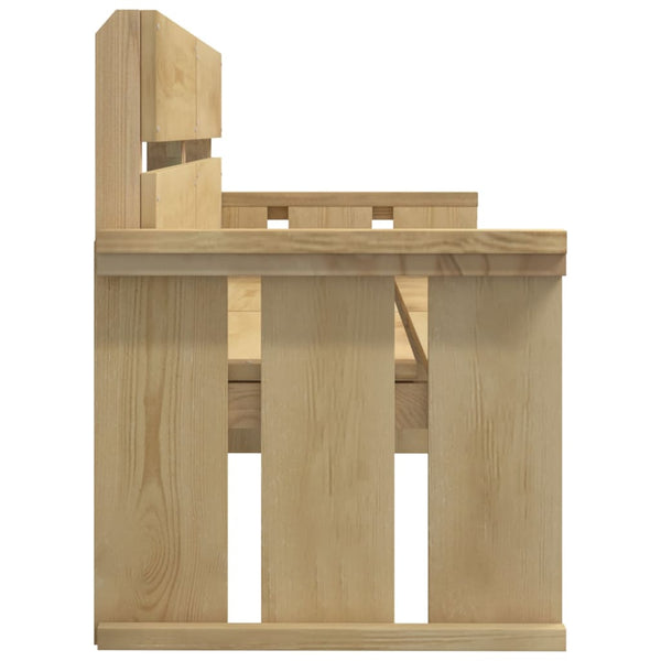 vidaXL 3-Piece Garden Dining Set Impregnated Solid Pinewood