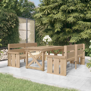 vidaXL 3-Piece Garden Dining Set Impregnated Solid Pinewood