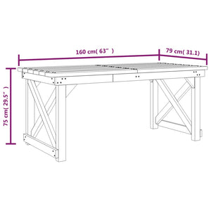 vidaXL 3-Piece Garden Dining Set Impregnated Solid Pinewood