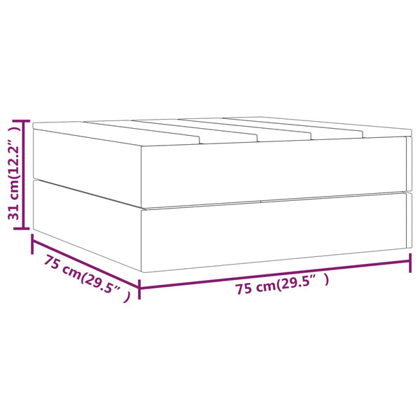vidaXL 3-Piece Garden Lounge Set Impregnated Solid Pine Wood