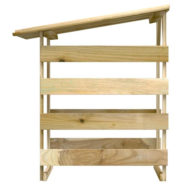 vidaXL Pergolas with Roof 4 pcs. 100x90x100 cm Impregnated Pine Wood