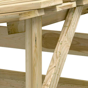 vidaXL Pergolas with Roof 4 pcs. 100x90x100 cm Impregnated Pine Wood
