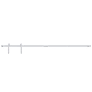 vidaXL Mini Sliding Door Hardware Set for Cabinet Doors Carbon Steel 183 cm