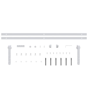 vidaXL Mini Sliding Door Hardware Set for Cabinet Doors Carbon Steel 183 cm
