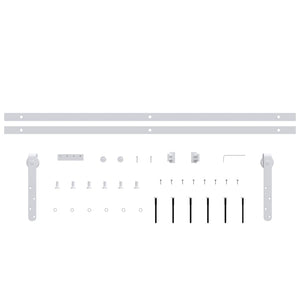 vidaXL Mini Sliding Door Hardware Kit for Cabinet Doors Carbon Steel 200 cm