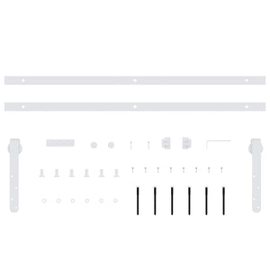 vidaXL Mini Sliding Door Hardware Kit for Cabinet Doors Carbon Steel 152 cm
