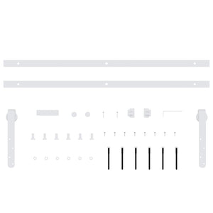 vidaXL Mini Sliding Door Hardware Kit for Cabinet Doors Carbon Steel 122 cm