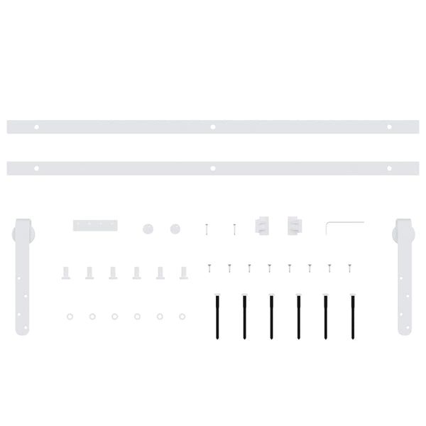 vidaXL Mini Sliding Door Hardware Kit for Cabinet Doors Carbon Steel 122 cm