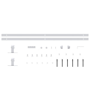 vidaXL Mini Sliding Door Hardware Set for Cabinet Doors Carbon Steel 183 cm