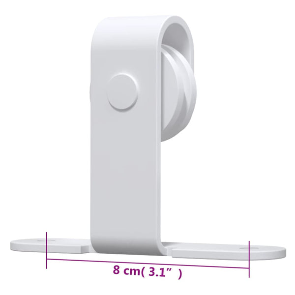 vidaXL Mini Sliding Door Hardware Set for Cabinet Doors Carbon Steel 183 cm