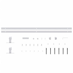 vidaXL Mini Sliding Door Hardware Kit for Cabinet Doors Carbon Steel 200 cm
