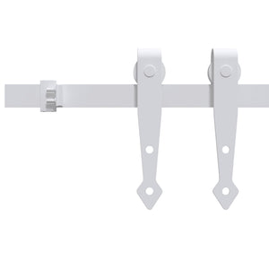 vidaXL Mini Sliding Door Hardware Set for Cabinet Doors Carbon Steel 183 cm
