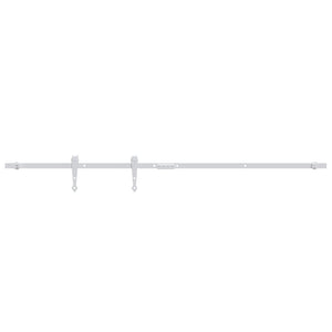 vidaXL Mini Sliding Door Hardware Kit for Cabinet Doors Carbon Steel 152 cm