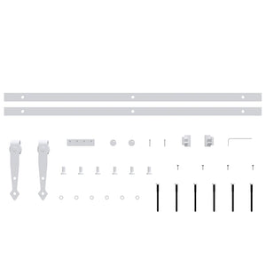 vidaXL Mini Sliding Door Hardware Kit for Cabinet Doors Carbon Steel 122 cm