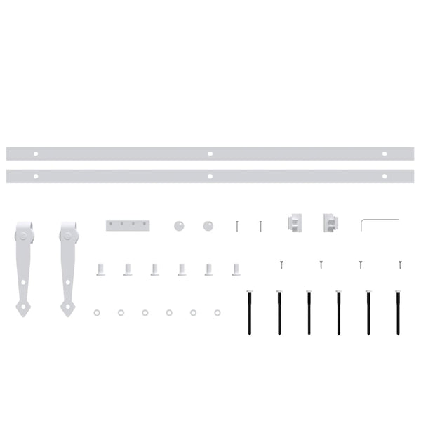 vidaXL Mini Sliding Door Hardware Kit for Cabinet Doors Carbon Steel 122 cm