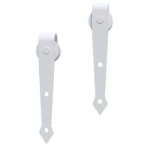 vidaXL Sliding Door Hardware 200 cm Steel White