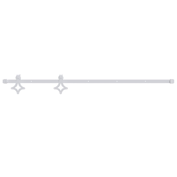 vidaXL Sliding Door Hardware 183 cm Steel White