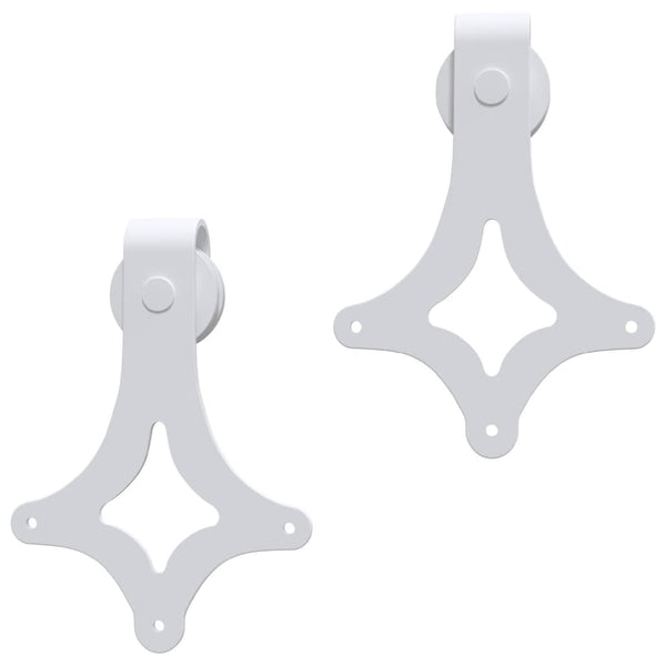 vidaXL Sliding Door Hardware 183 cm Steel White