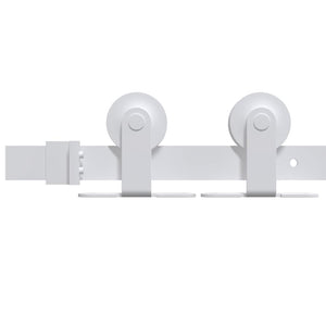 vidaXL Sliding Door Hardware 183 cm Steel White