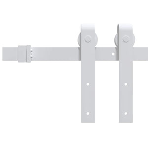 vidaXL Sliding Door Hardware 183 cm Steel White