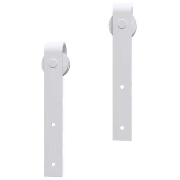 vidaXL Sliding Door Hardware 183 cm Steel White