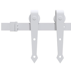vidaXL Sliding Door Hardware 183 cm Steel White