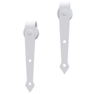 vidaXL Sliding Door Hardware 183 cm Steel White