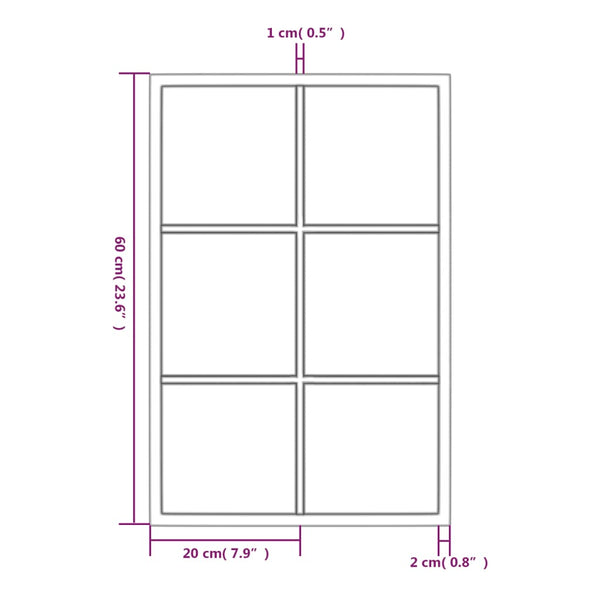 vidaXL Wall Mirror Black 60x40 cm Metal