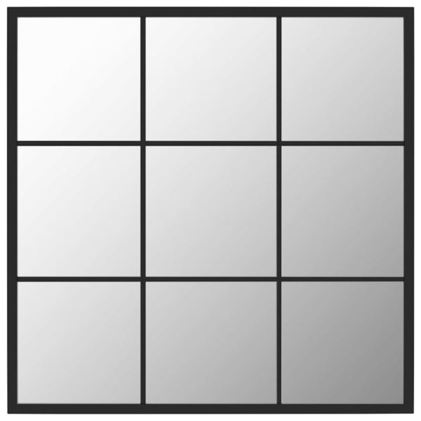 vidaXL Wall Mirror Black 60x60 cm Metal