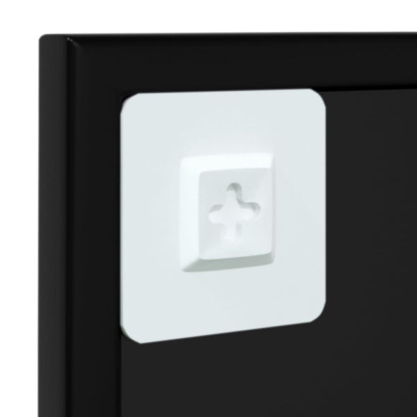 vidaXL Wall Mirror Black 60x60 cm Metal