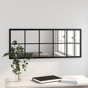 Schwarzer Wandspiegel 100x40 cm