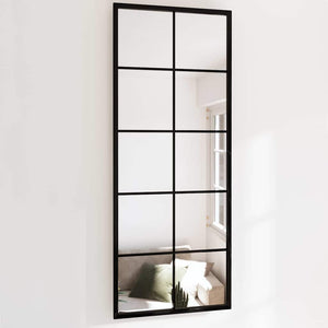Schwarzer Wandspiegel 100x40 cm