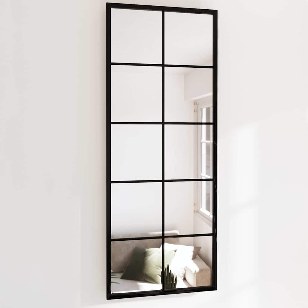 Schwarzer Wandspiegel 100x40 cm