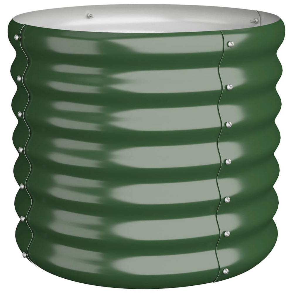 vidaXL Garden Planter Galvanized Steel 40x40x36 cm Green
